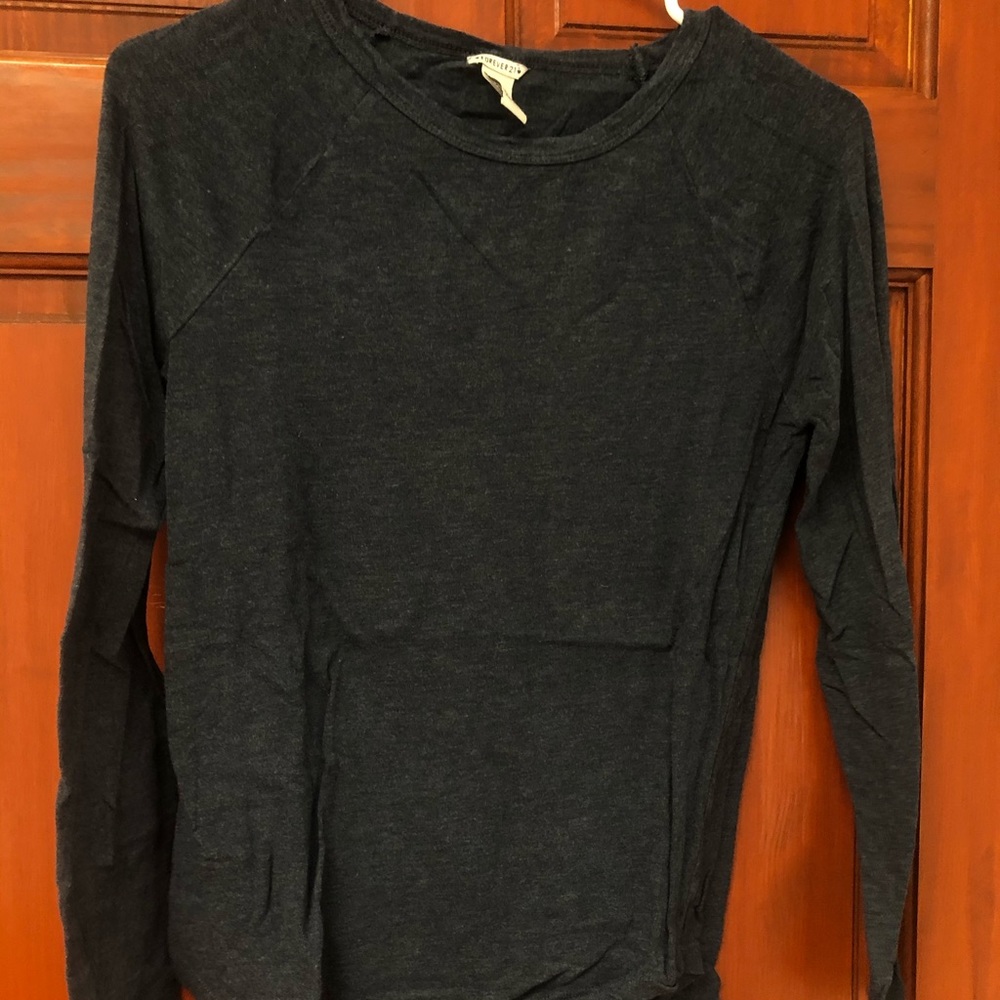 Forever 21 fitted navy shirt
